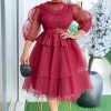 Plus Size Women's African Fashion Mesh Dress