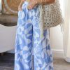 Summer Geometric Print Wide-Leg Casual Pants